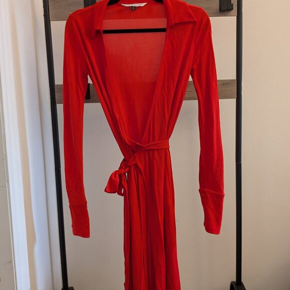 Red Diane Von Furstenberg Dress - Picture 1 of 16